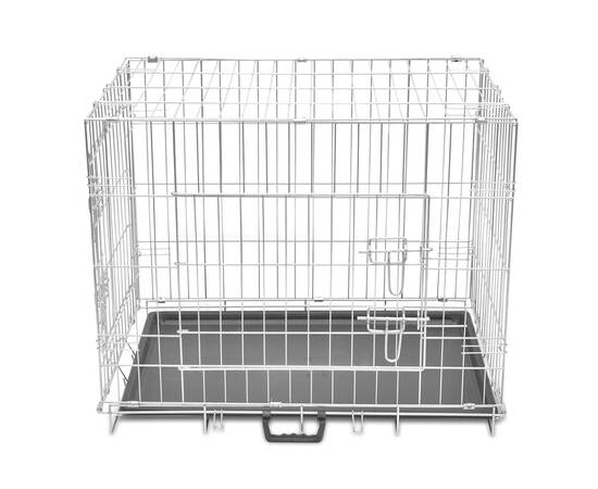 Cușcă pentru câini pliabilă, metal, l, 2 image