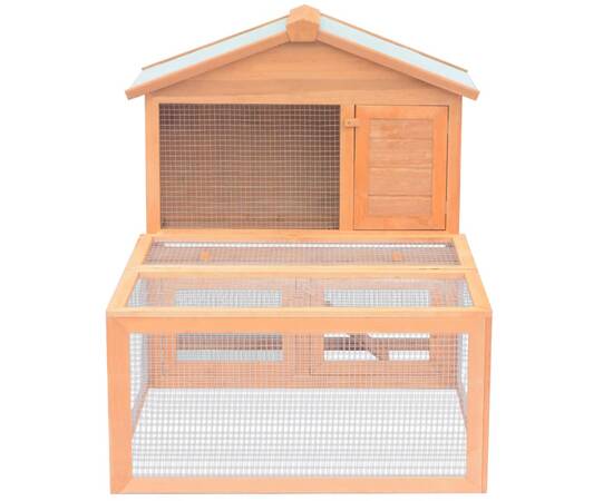 Cușcă pentru iepuri și alte animale de exterior, lemn, 4 image