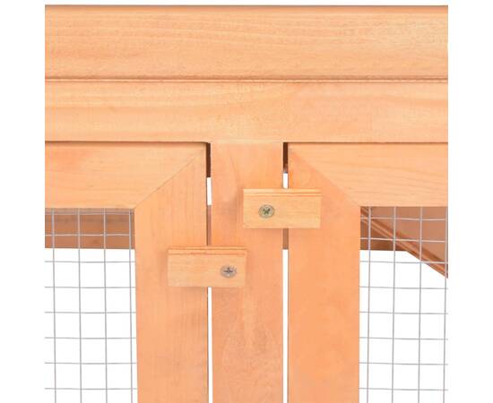 Cușcă pentru iepuri și alte animale de exterior, lemn, 7 image