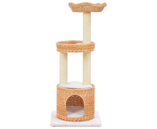 Ansamblu pentru pisici cu stâlp funie sisal, lemn de salcie, 2 image