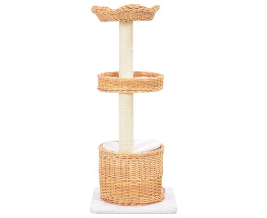 Ansamblu pentru pisici cu stâlp funie sisal, lemn de salcie, 3 image