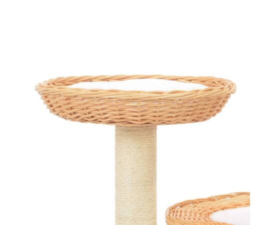Ansamblu pentru pisici cu stâlp funie sisal, lemn de salcie, 3 image