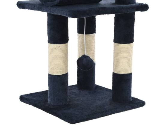 Ansamblu pisici, stâlpi din funie sisal, 65 cm, bleumarin, 7 image