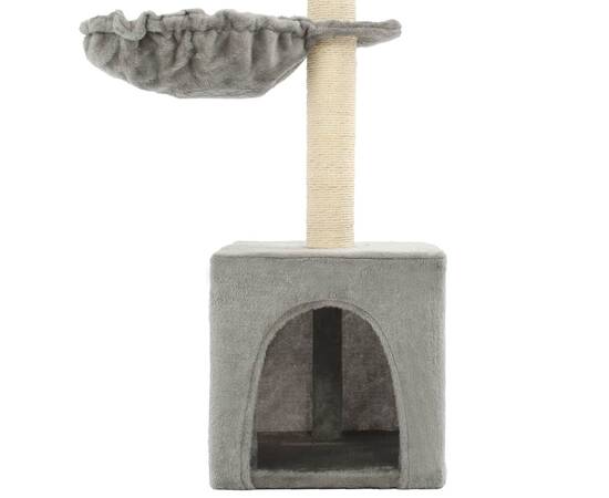 Ansamblu pisici, stâlpi funie de sisal, 105 cm, gri, 5 image
