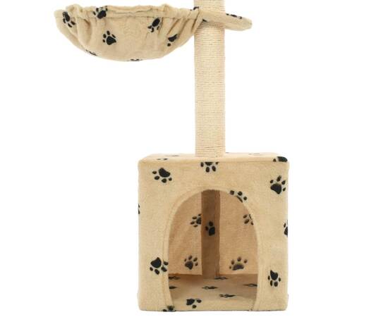 Ansamblu pisici cu funie sisal, 105 cm, imprimeu lăbuțe, bej, 5 image