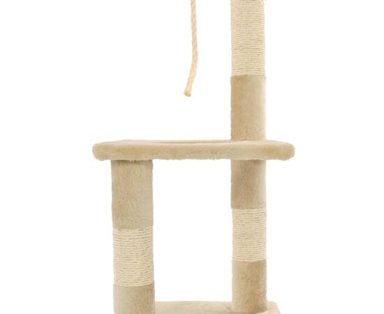Ansamblu pisici cu stâlpi din funie de sisal, 109 cm, bej, 6 image