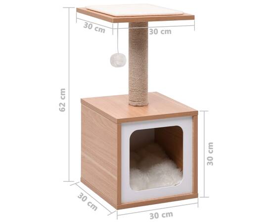 Ansamblu pentru pisici, covoraș din funie de sisal, 62 cm, 7 image