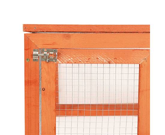 Cușcă de iepuri, 183 x 90 x 46,5 cm, lemn masiv de brad, 5 image