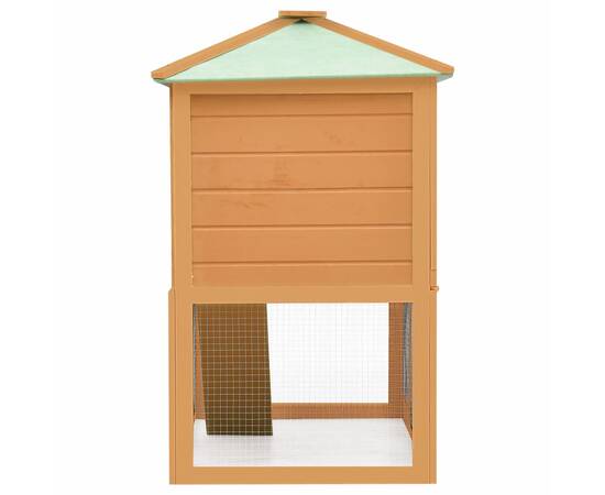 Cușcă pentru iepuri și alte animale, 2 niveluri, lemn, 4 image