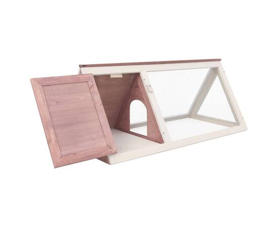 Cușcă pentru iepuri și alte animale, maro, lemn, 4 image