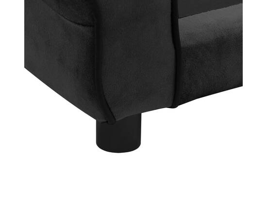 Canapea pentru câini, negru, 72x45x30 cm, pluș, 7 image