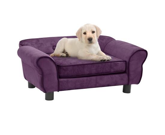 Canapea pentru câini, vișiniu, 72x45x30 cm, pluș