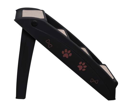 Scară pentru câini pliabilă, negru, 62 x 40 x 49,5 cm, 4 image