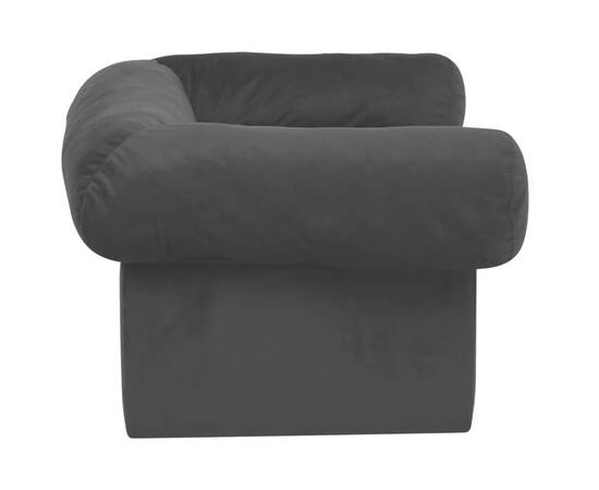 Canapea pentru câini, cu sertar, negru, 75x50x38 cm, pluș, 5 image