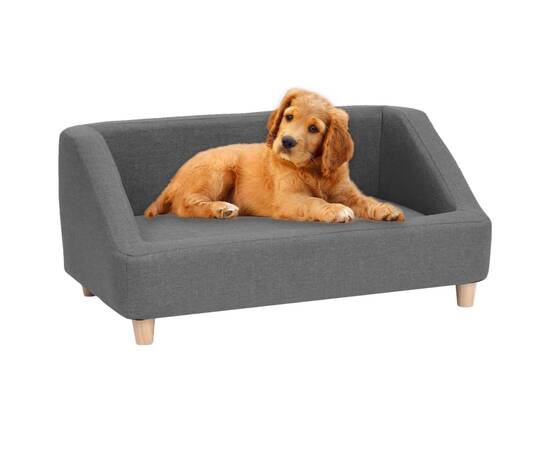 Canapea pentru câini, gri, 85x50x39 cm, in