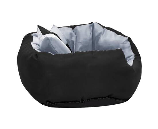 Pernă reversibilă și lavabilă pentru câini, gri și negru, 65x50x20 cm, 4 image
