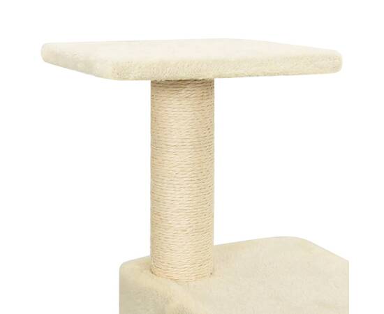 Ansamblu pisici cu stâlpi din funie de sisal, crem, 119 cm, 7 image
