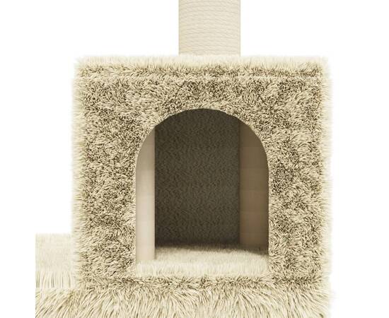 Ansamblu pisici cu stâlpi din funie de sisal, crem, 188 cm, 7 image