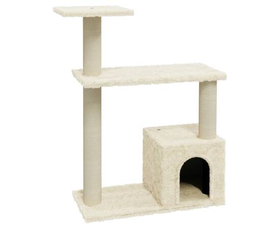 Ansamblu pisici cu stâlpi din funie de sisal, crem, 70 cm, 2 image