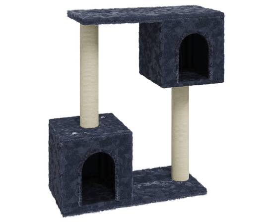 Ansamblu pisici cu stâlpi din funie de sisal, gri închis, 60 cm, 2 image