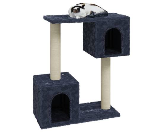 Ansamblu pisici cu stâlpi din funie de sisal, gri închis, 60 cm, 3 image