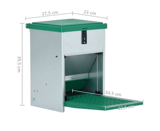 Dozator automat de hrană pentru păsări de curte, cu banda, 5 kg, 8 image
