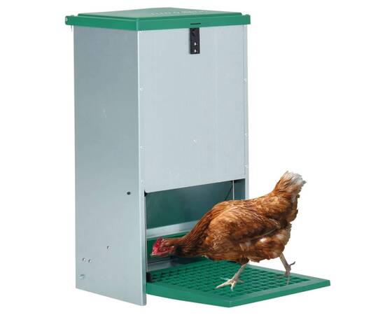Dozator automat de hrană pentru păsări de curte cu banda 20 kg, 2 image