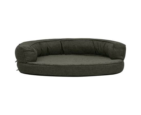 Saltea ergonomică pat câini gri închis 75x53cm aspect in/fleece, 4 image