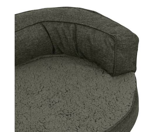 Saltea ergonomică pat câini gri închis 75x53cm aspect in/fleece, 7 image