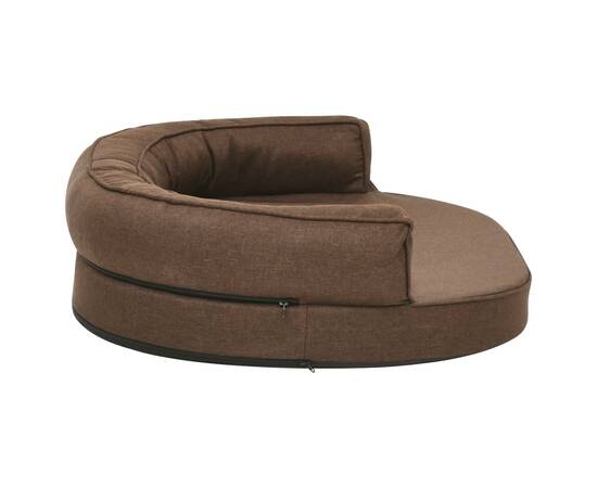 Saltea ergonomică pat de câini, maro, 75x53 cm aspect in/fleece, 4 image