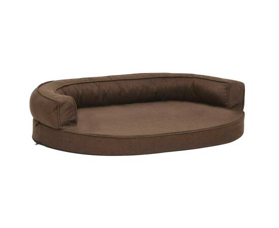 Saltea ergonomică pat de câini, maro, 75x53 cm aspect in/fleece, 2 image