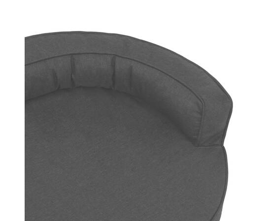 Saltea ergonomică pat de câini, negru, 75x53 cm, aspect de in, 6 image