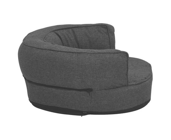 Saltea ergonomică pat de câini negru 75x53 cm aspect in/fleece, 5 image