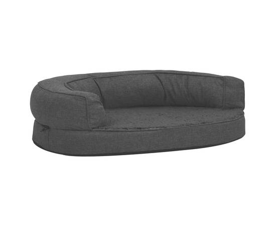 Saltea ergonomică pat de câini negru 75x53 cm aspect in/fleece, 2 image