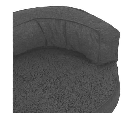 Saltea ergonomică pat de câini negru 75x53 cm aspect in/fleece, 7 image