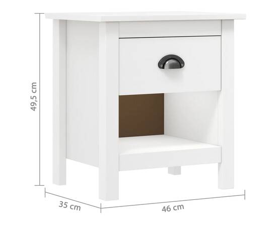 Noptiere hill range, 2 buc., 46x35x49,5 cm, lemn masiv de pin, 8 image