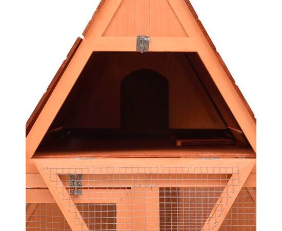 Cușcă de iepuri, 152x127x109,5 cm, lemn masiv de brad, 7 image
