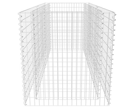 Strat înălțat gabion, argintiu, 180 x 90 x 100 cm, oțel, 5 image