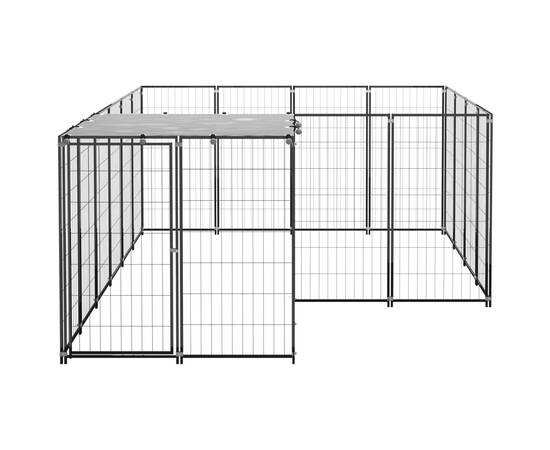 Padoc pentru câini, negru, 6,05 m², oțel, 3 image
