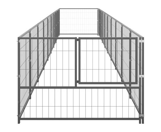 Padoc pentru câini, negru, 9 m², oțel, 3 image