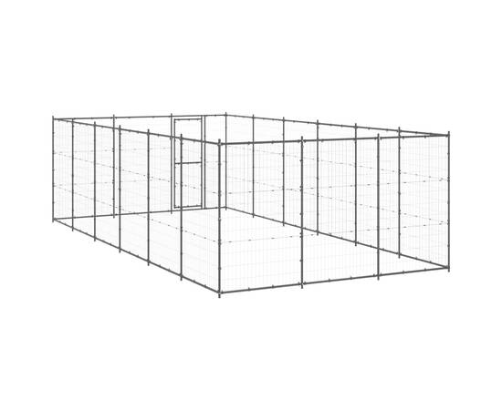 Padoc pentru câini de exterior, 21,78 m², oțel, 4 image