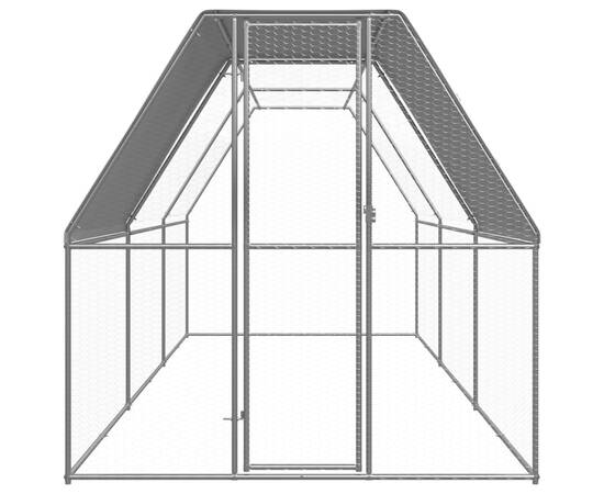 Coteț de exterior pentru păsări, 2x6x2 m, oțel zincat, 2 image