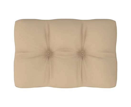 Pernă pentru canapea din paleți, bej, 60 x 40 x 12 cm