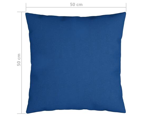 Perne decorative, 4 buc., albastru, 50x50 cm, material textil, 6 image