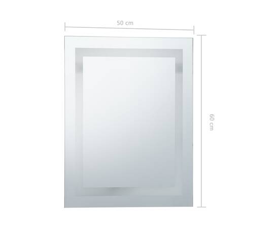 Oglindă cu led de baie cu senzor tactil, 50 x 60 cm, 9 image