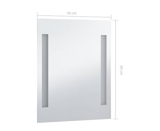 Oglindă cu led de perete de baie, 50 x 60 cm, 8 image