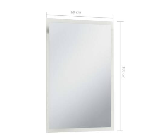 Oglindă cu led de perete de baie, 60 x 100 cm, 7 image