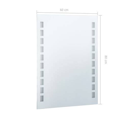 Oglindă cu led de perete de baie, 60 x 80 cm, 8 image
