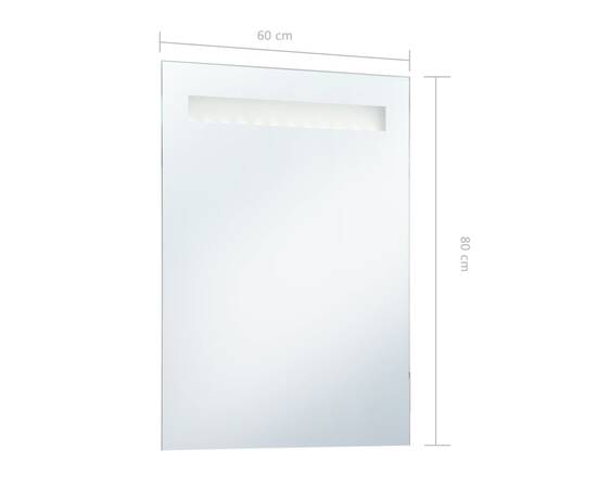 Oglindă cu led de perete de baie, 60 x 80 cm, 7 image