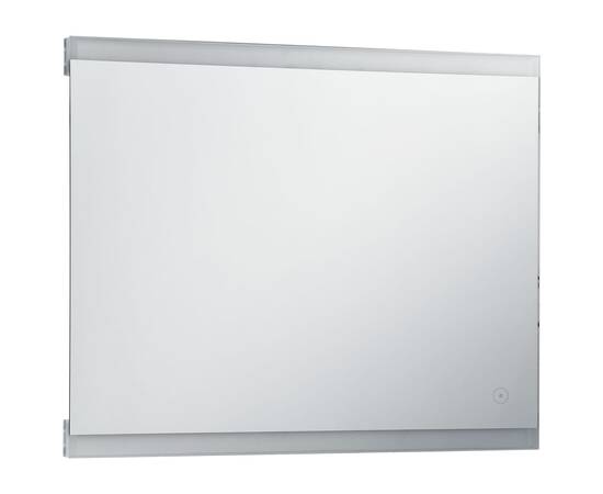 Oglindă cu led de perete de baie cu senzor tactil, 80 x 60 cm, 3 image